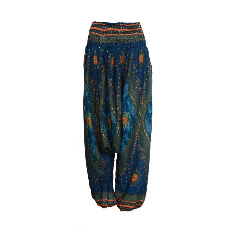 Thai Baggy Haremsbukser Petrol Peacock - 
