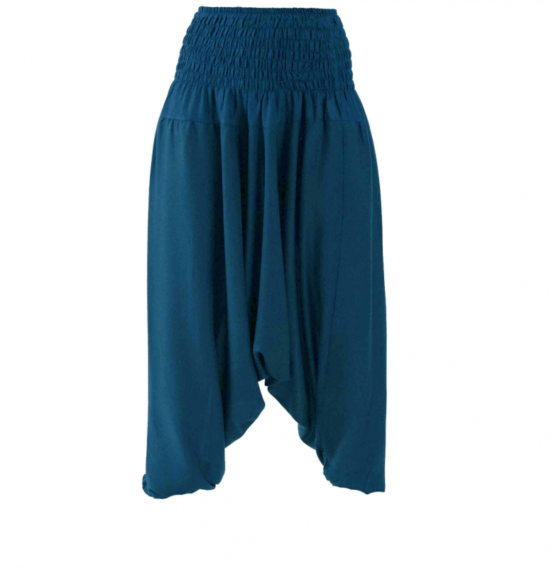 Thai Baggy Bukser Aqua Blue