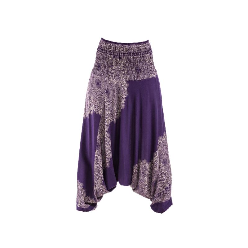 Thai Baggy Haremsbukser Mandala Purple - 