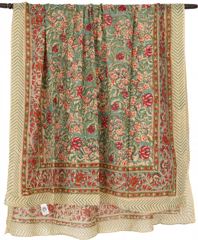 Block Print Sarong Floral - 