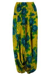Haremsbukser Baggy Floral Yellow