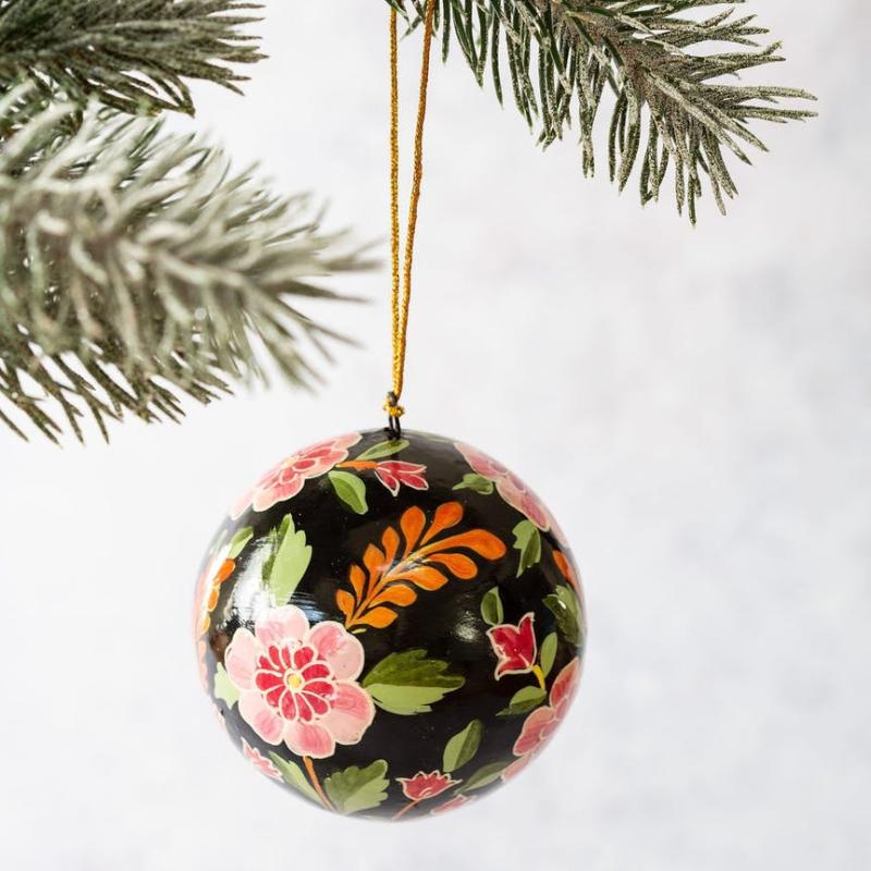 Indiske Julekugler - Rose Black