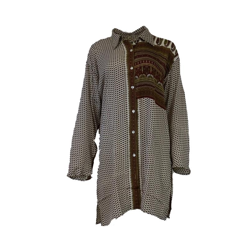 Leela Sari Skjorte India Beige - 