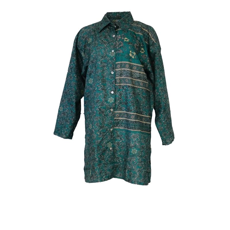 Leela Sari Skjorte Turquoise Green - 