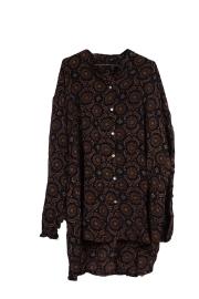 Agnes Oversize Skjorte Dark Paisley