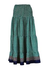 Lang Maxi Nederdel India Green