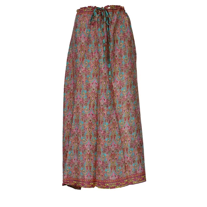 Anika Lang Nederdel Paisley Pink