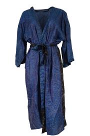 Crepe Silke Kimono Black n' Blue