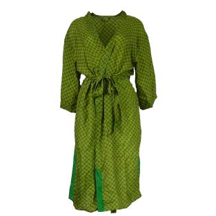 Crepe Silke Kimono Golden Green 
