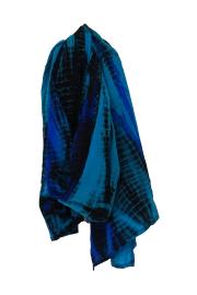 Batik Tørklæde Crepe Silke Turkis