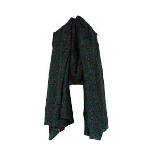 Silketørklæde Sarong Paisley Green 