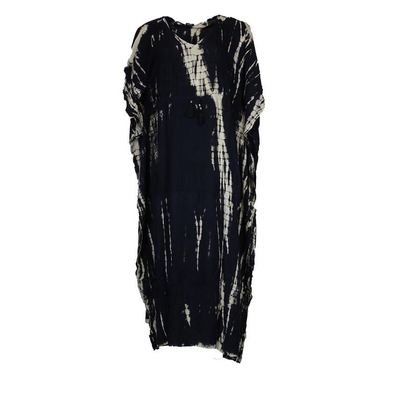 Kaftan Kjole Batik Black Beige - 