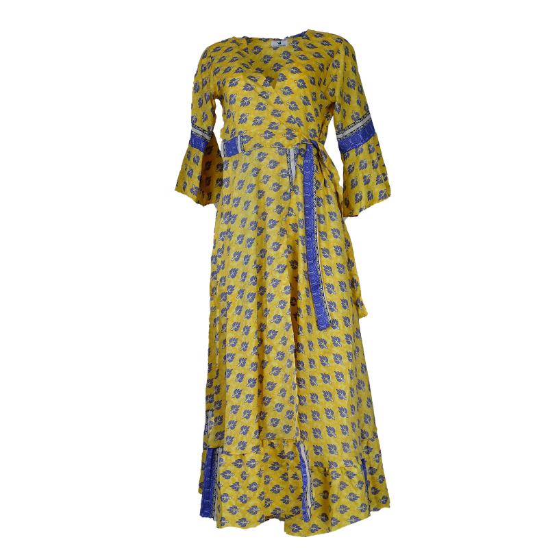Bhavani Kjole Lavender Yellow - 