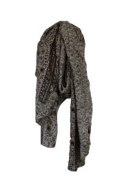 Silketørklæde Sarong Floral Grey