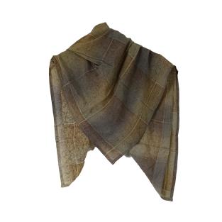 Silketørklæde Crepe Silke 90x90 Indian Earth 