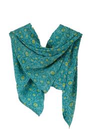 Silketørklæde Crepe Silk 90x90 Turquoise 