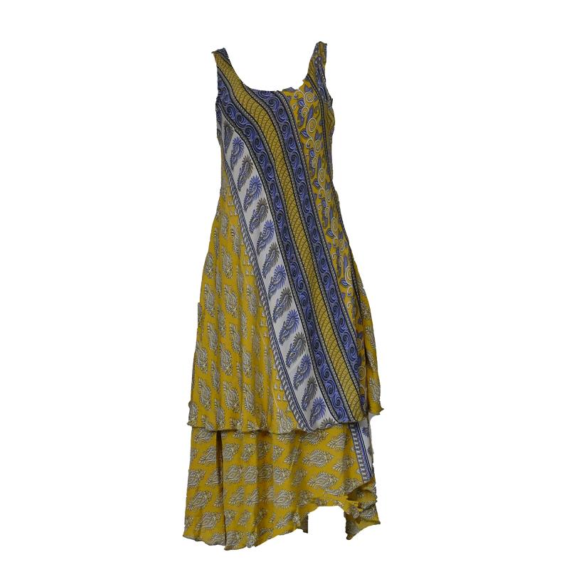 Prishva Kjole Purple n' Yellow - 