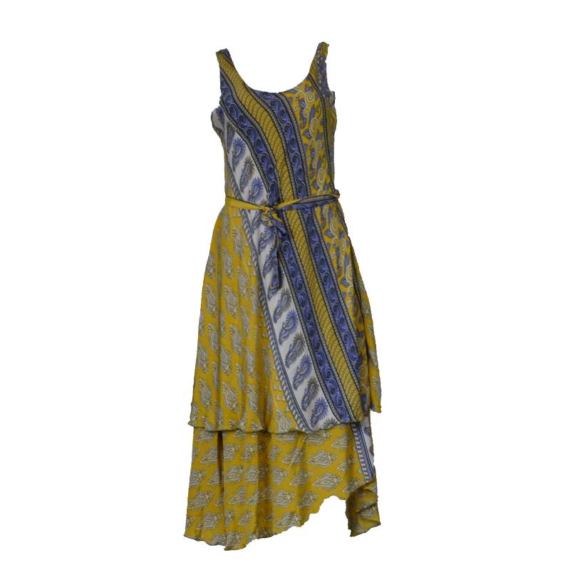 Prishva Kjole Purple n' Yellow - 