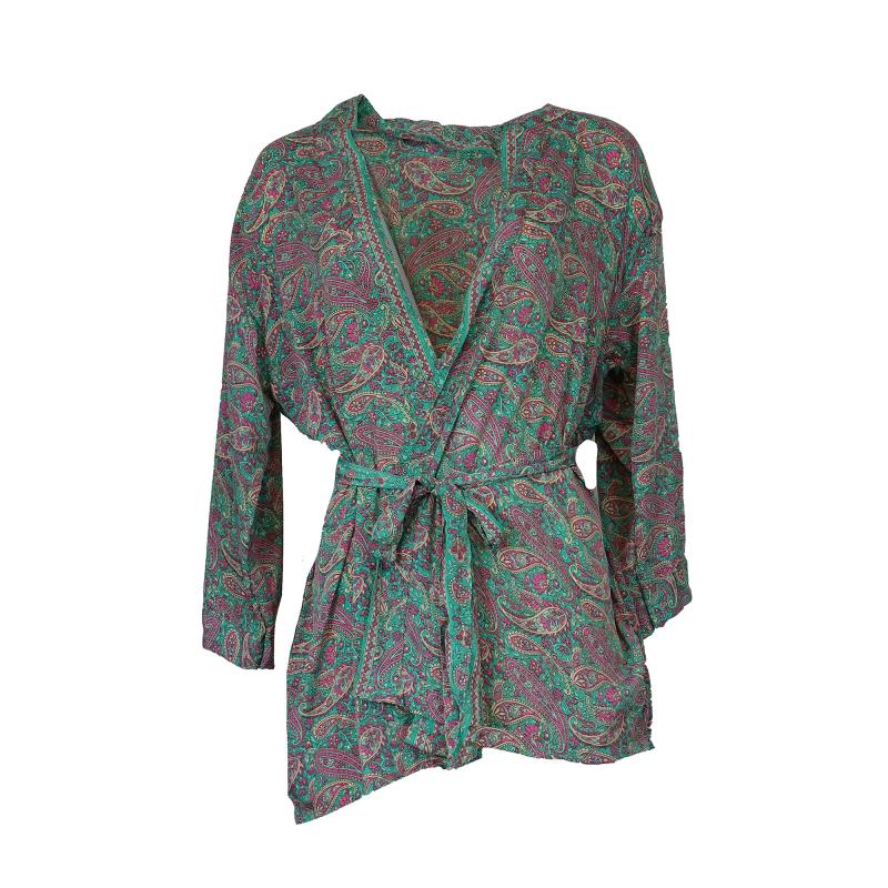 Kort Kimono Paisley Green - 
