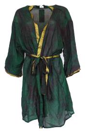 Kimono Crepe Silk India Green