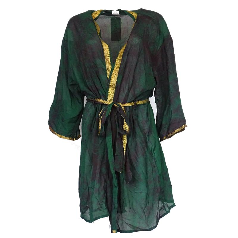 Kimono Crepe Silk India Green - 
