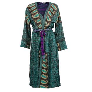 Vintage Kimono - Turquoise Purple 