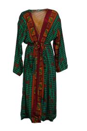 Vintage Kimono - Red n' Green