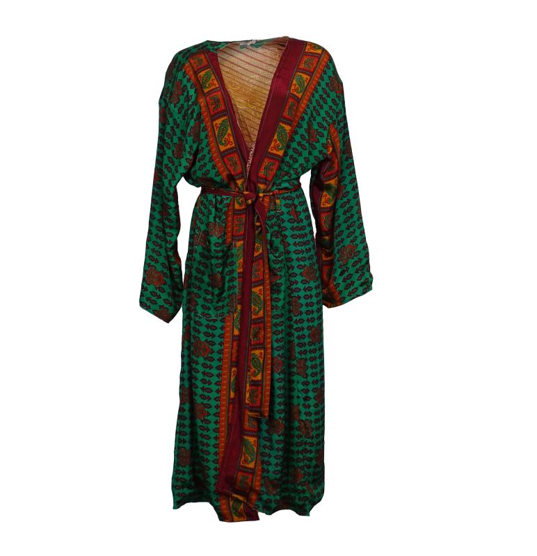 Vintage Kimono - Red n' Green - 