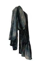 Batik Tørklæde Crepe Silke Grey 