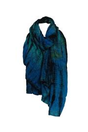 Batik Tørklæde Crepe Silke Blue n' Green