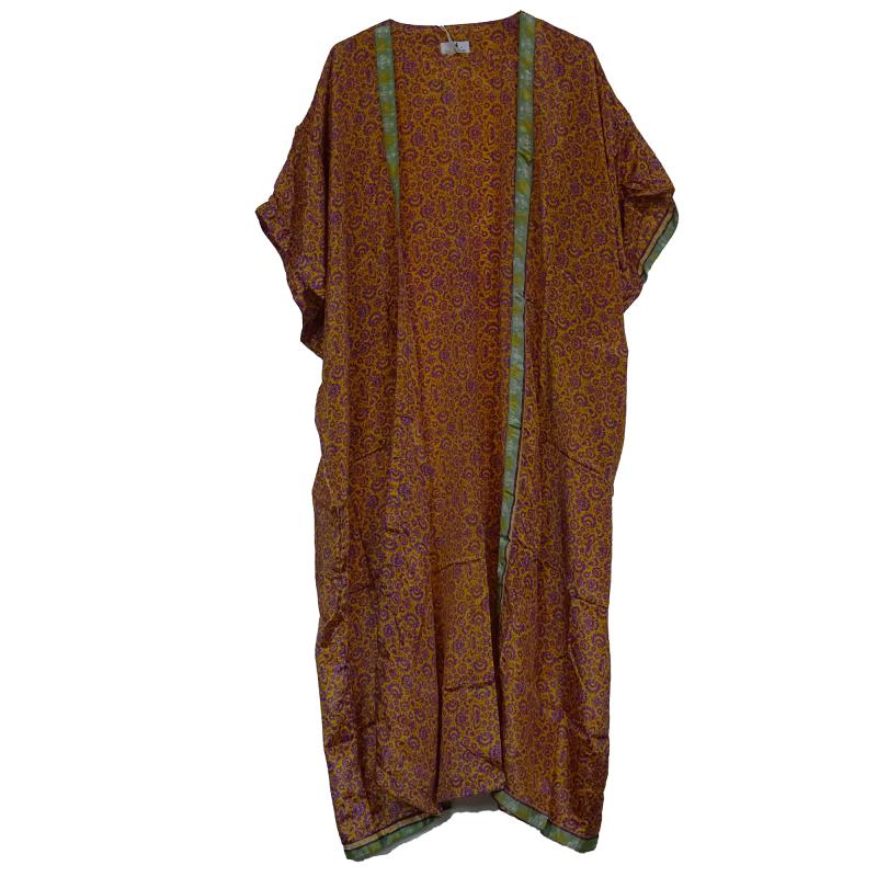 Chaya Kimono Throw Fuchsia Orange - 