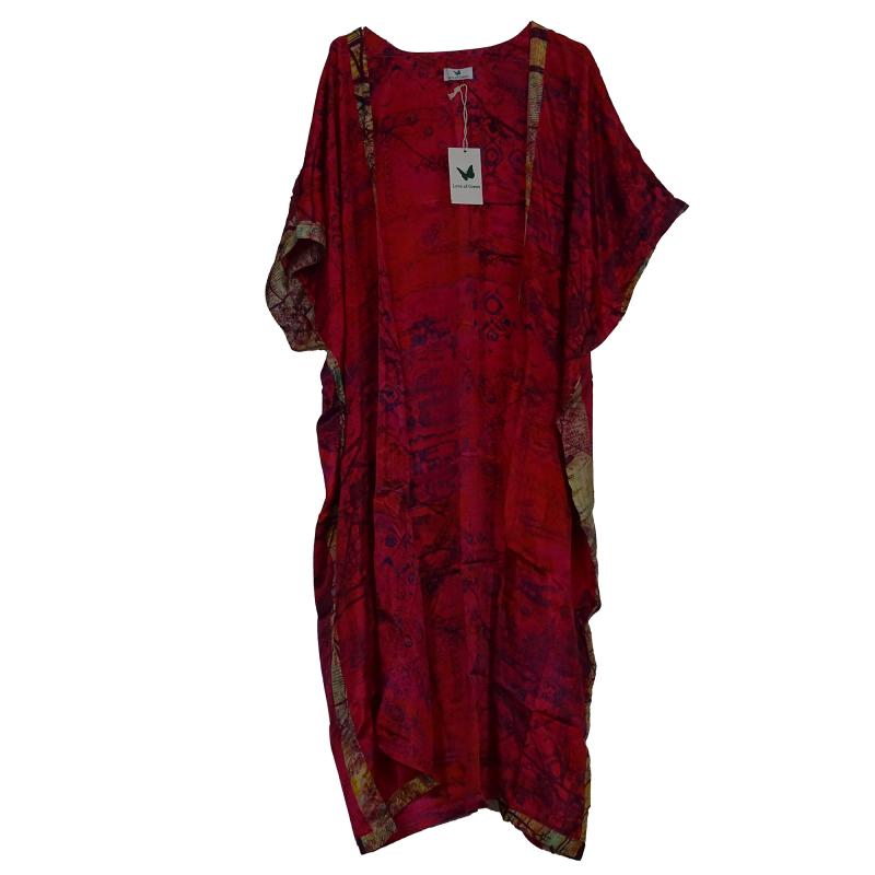 Chaya Kimono Throw Batik Red - 
