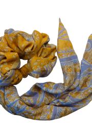 Silke Scrunchie med tørklæde 7