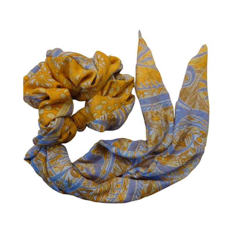 Silke Scrunchie med tørklæde 7 - 