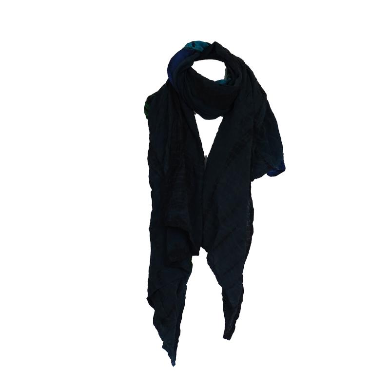 Batik Tørklæde Crepe Silke Black - 