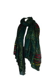 Silketørklæde Sarong India Green