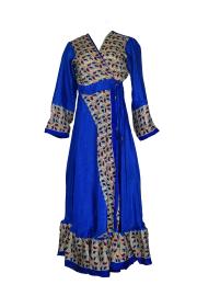 Bhavani Wrap Kjole India Blue
