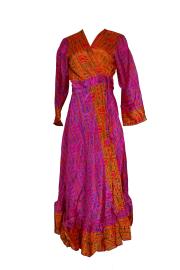 Bhavani Wrap Kjole Pink n' Orange