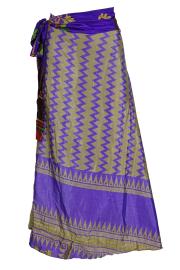 Lang slå-om Nederdel India Purple