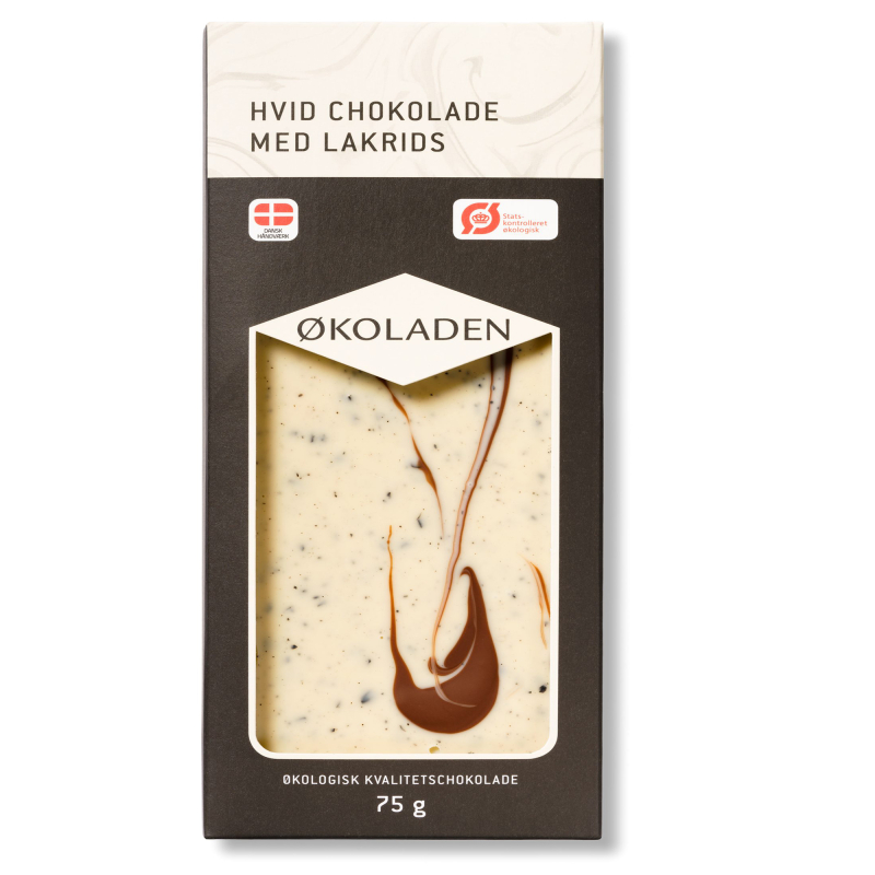 Billede af Økoladen - Hvid Chokolade med ægte lakrids