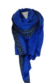 Silketørklæde Sarong India Blue