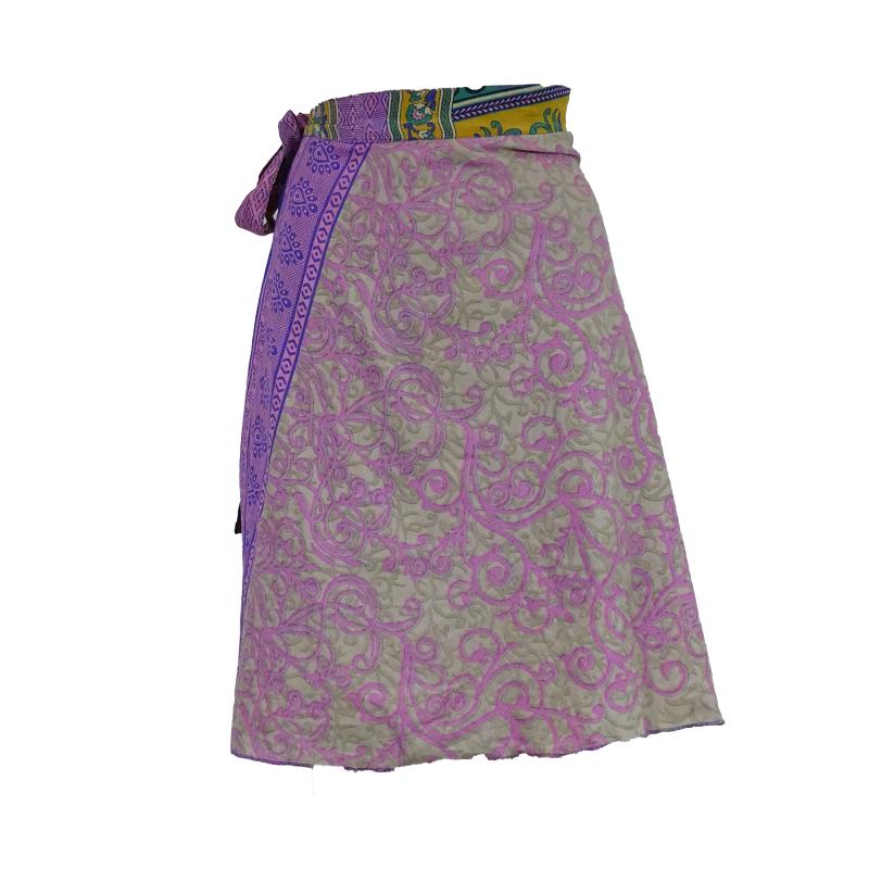 Sari Nederdel Kort India Purple - 