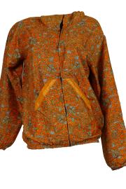 Vintage Sari Hoodie Orange