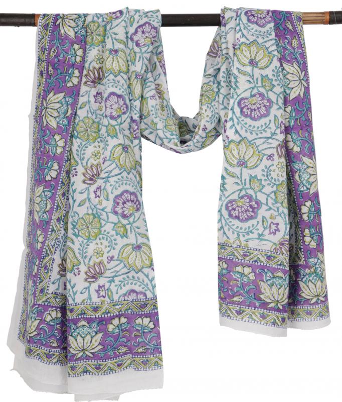 Block Print Sarong Lilla Mint - 