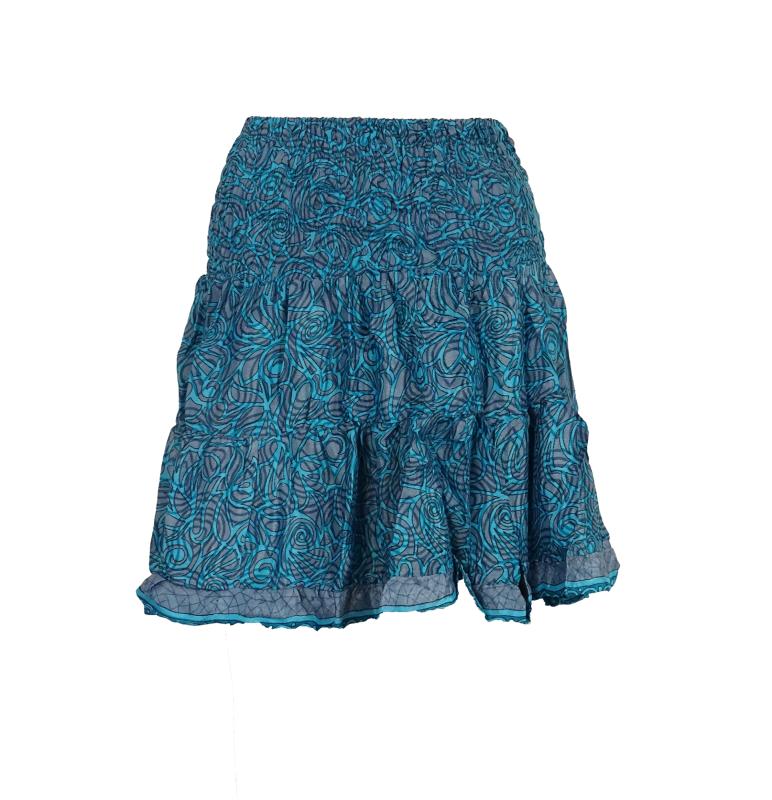 Manisha Nederdel Turquoise Grey - 