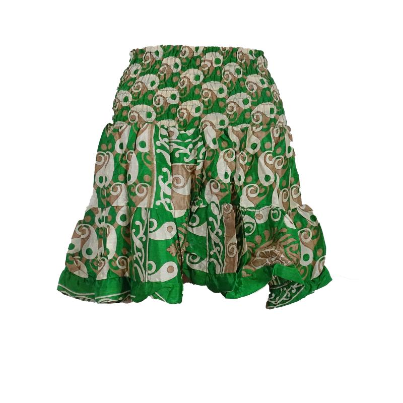 Manisha Nederdel Green n' Beige - 