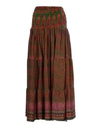 Lang Maxi Nederdel Red n' Green
