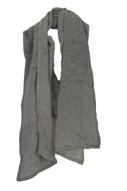 Tørklæde Crepe Silke 25 x 155 - India Grey