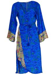 Mandara Wrap Kjole Blue