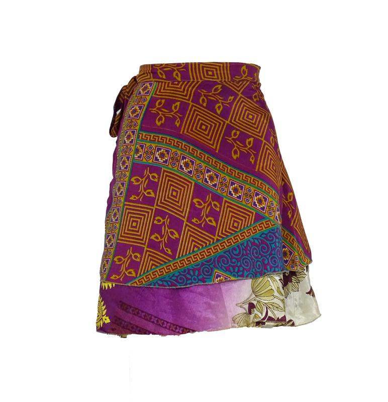 Sari Nederdel Kort Purple Shades - 